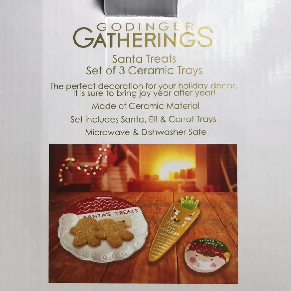 Christmas Eve 3 pc Santa’s Treat Plate Set